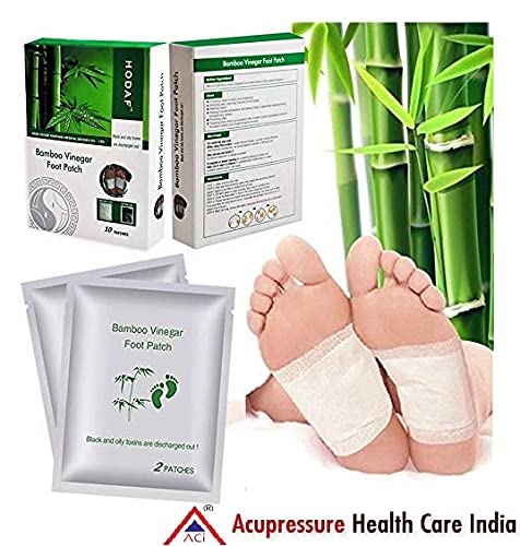 ACi Detox Foot Patches (Pack of 5) - 10 Patches per Box - Natural Bamboo Vinegar Detox Foot Pads for Unisex Adults