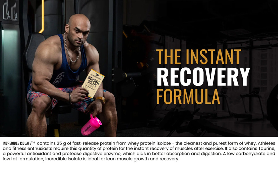 Steadfast Nutrition Incredible Isolate Chocolate Protein 900gm, 30 Sachets, 25g Protein Muscle growth Strength Immunity