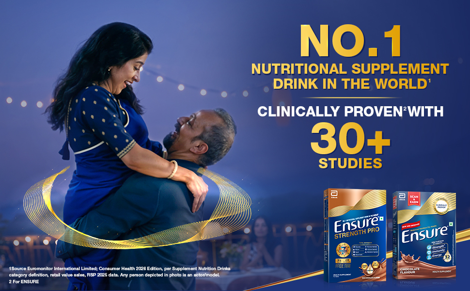 Ensure Strength Pro | High Protein Nutritional Drink for Adults | Rich Chocolate (400g) | 30g Protein, Low GI, Gluten Free | L-Carnitine| No Artificial Flavors | Scientifically formulated with Power of 7- Muscles, Bones, Heart, Immune System, Metabolic System, Nervous system, Blood Cells health