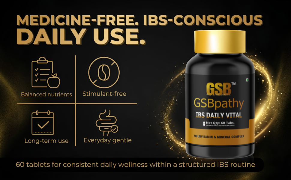 IBS Daily Vital Multivitamin and Mineral Tablets | Daily Energy Immunity and Gut Support for IBS Management (60 Tablets)