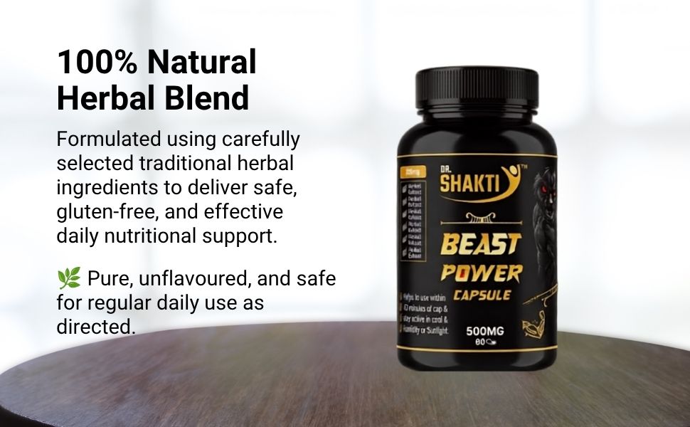 Beast Power Capsules 60 Count Ayurvedic Mens Supplement