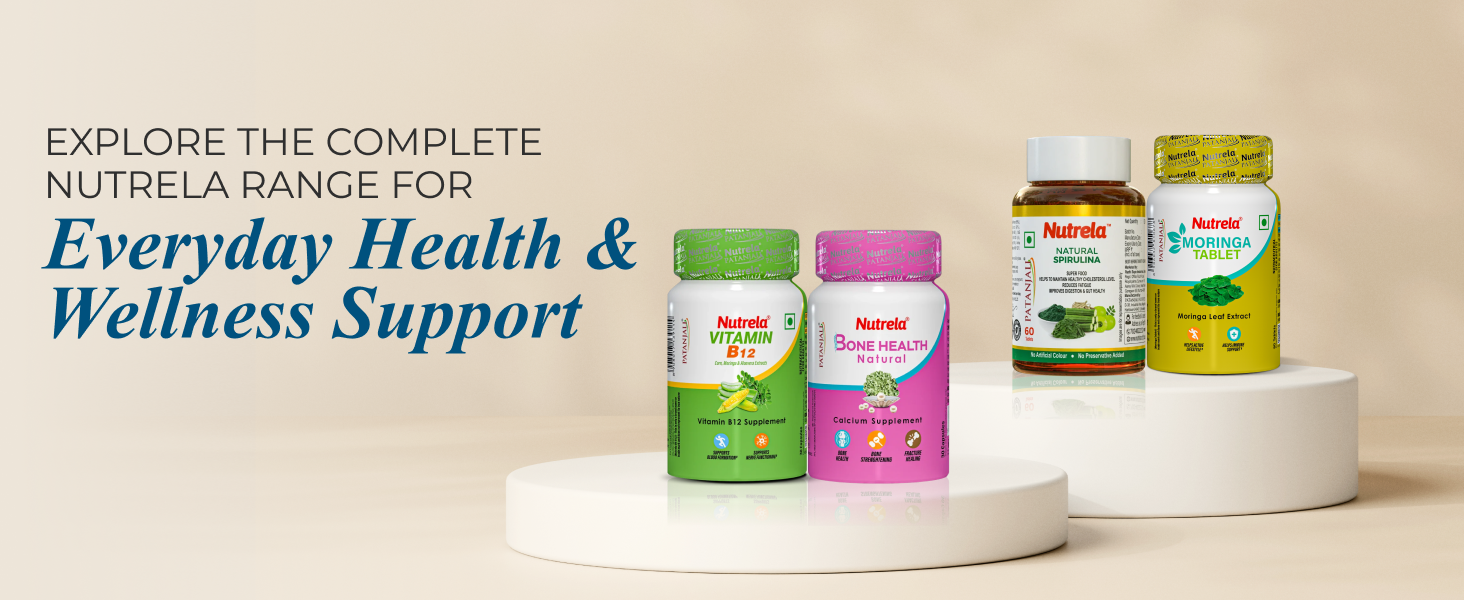 Nutrela Multivitamin by Patanjali | 30 Veg Capsule Pack of 3 | With Vitamins, Minerals, Natural Extracts & Amino Acids | Daily Wellness Supplement for Men & Women