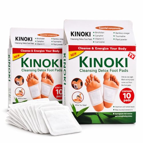 Saphirre Foot patch 20 Pieces Herbal And Gentle Ingredient Detox Foot Pads, Natural Ingredients for Sleep Aid, Pain Relief, Toxin Removal with Bamboo Vinegar and Acupoint Micro-Massage Technology