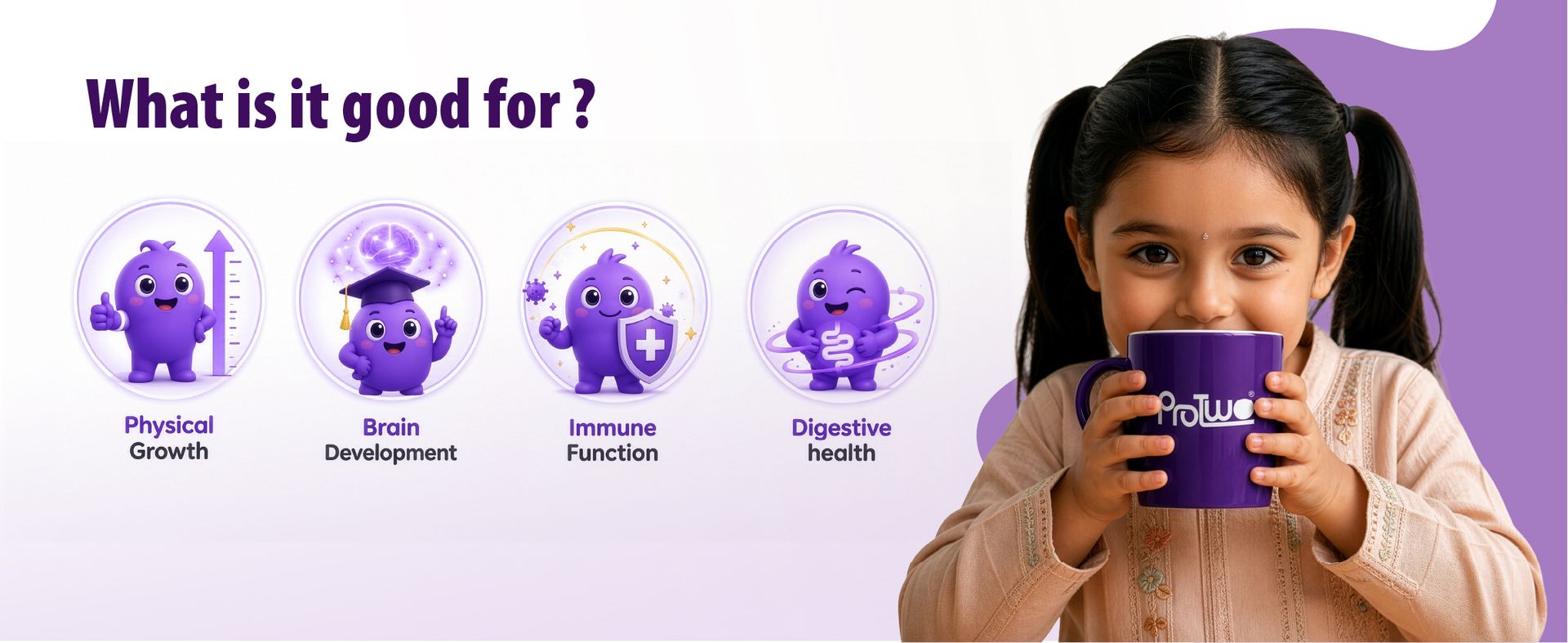 I Protein Powder For Kids I 2+ Years I No Added Sugar I Contains 25% Dual Protein, DHA, Calcium & Prebiotics I Supports Physical Growth, Brain development & Boosts Immunity I Chocolate Flavour I 400g