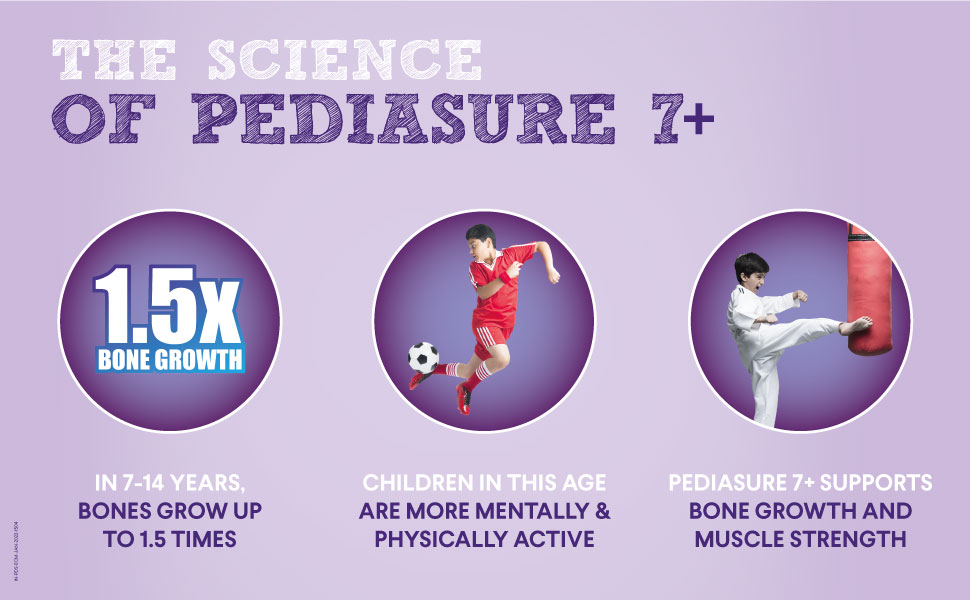 Pediasure 7+ Specialized Nutrition Drink Powder for Growing Children Vanilla Flavour 800g