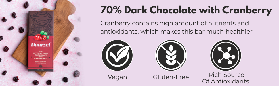 Ambriona Daarzel Sugarfree 36% Dark Chocolate | Zero Sugar Protein Bar with Millets, Quinoa & Hazelnuts | 11g Protein | Vegan, Gluten Free | Allulose Sweetened | No Preservatives | 50g