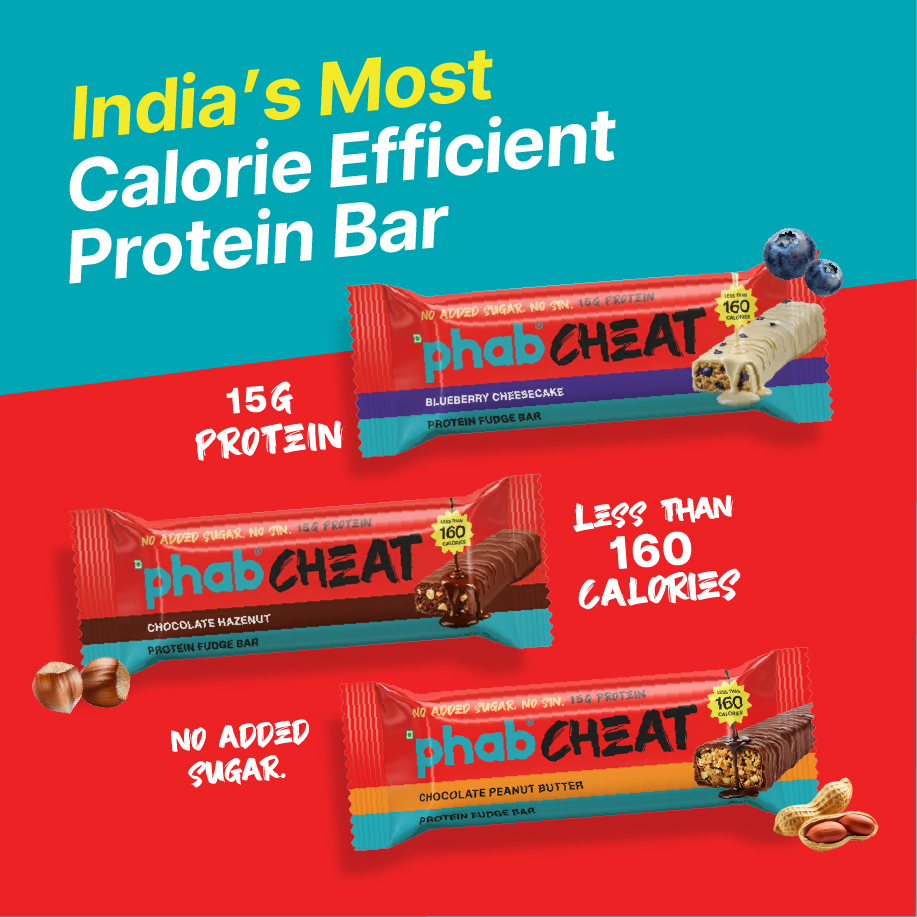 Phab Variety Pack Protein Bars with 21g Protein & No Added Sugar | High Fibre, Gluten-Free, Trans Fat-Free & No Preservatives | Healthy & Delicious With Goodness Of Dates (Pack of 6)