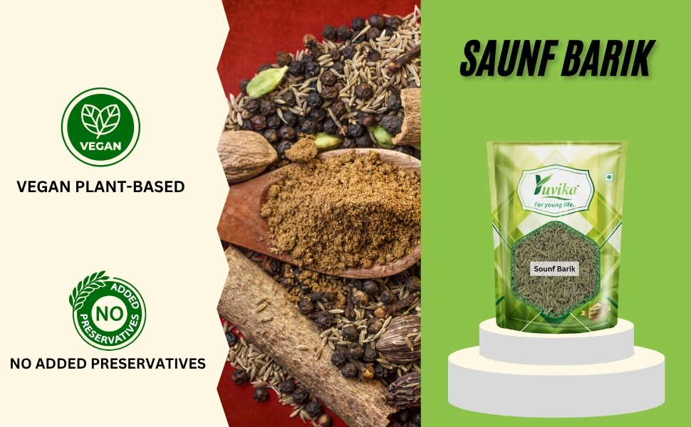 Yuvika Sonf Choti - Saunf Barik - Foeniculum Vulgare - Fennel Seeds Small 200 Grams