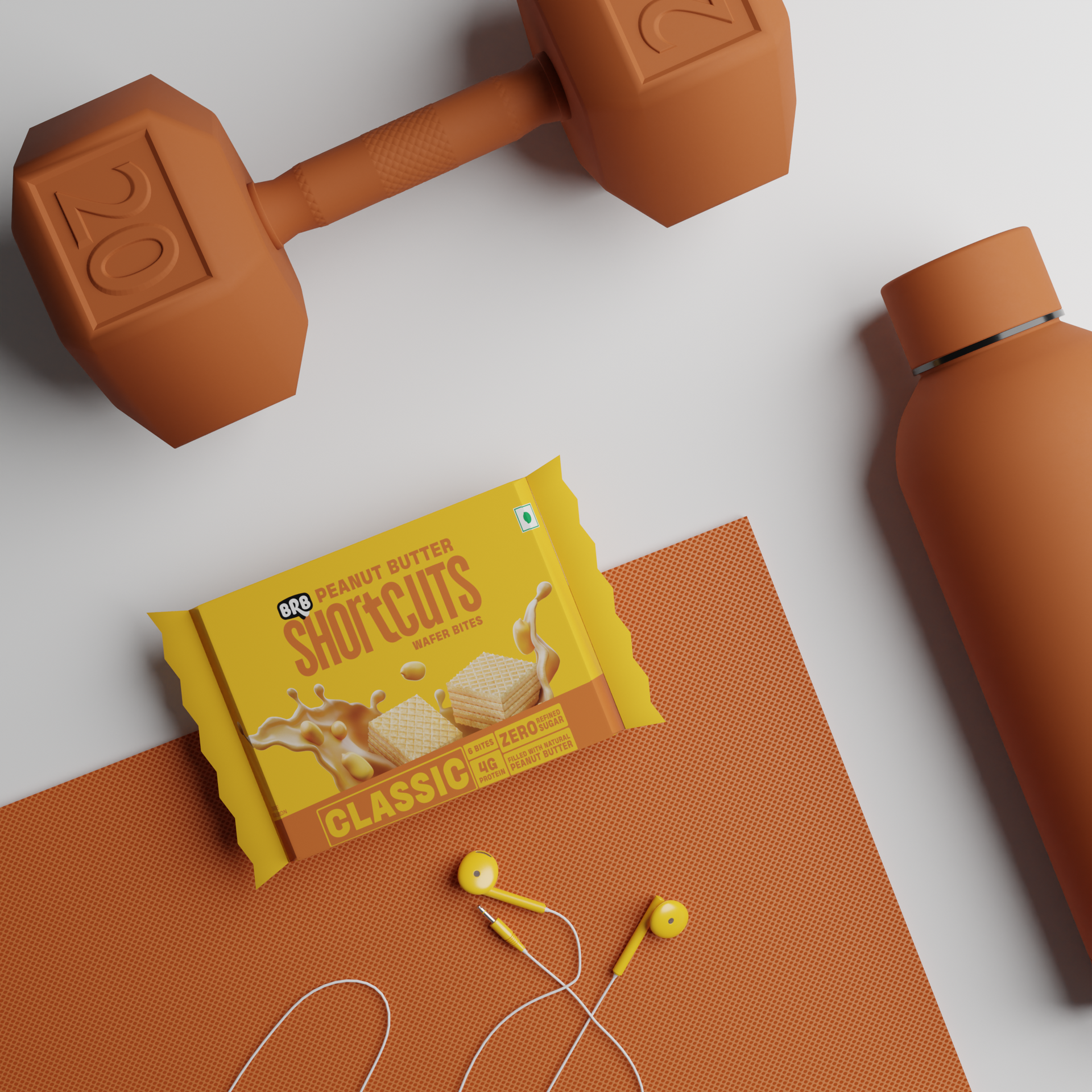 BRB Shortcuts - Protein Wafer Bites | Classic & Chocolate Flavour | 16g Protein | Filled With Natural Peanut Butter | Zero Refined Sugar, No Palm Oil, Healthy Snack | 2 x 100g Combo Box