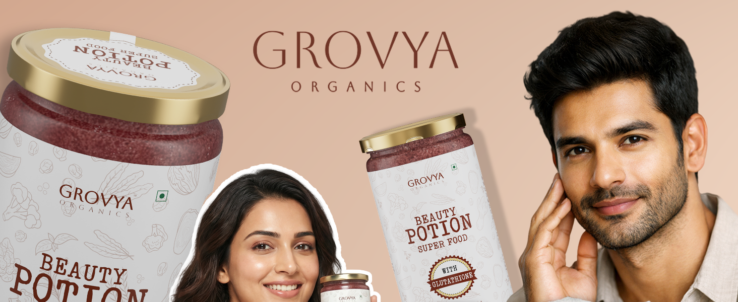 Beauty Potion Super Food with Glutathione | Skin Brightening, Detox & Anti-Oxidant | Skin Supplement for Glowing & Healthy Skin | For Men & Women | 300 gm