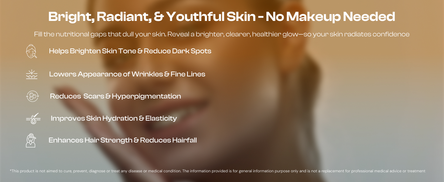 Spellbound Clear & Bright Liposomal Glutathione Supplement to Support Skin Glow | Vitamin C, Hyaluronic Acid, Collagen & Astaxanthin for Hydration & Antioxidant Support | Formulated in USA 60 Caps