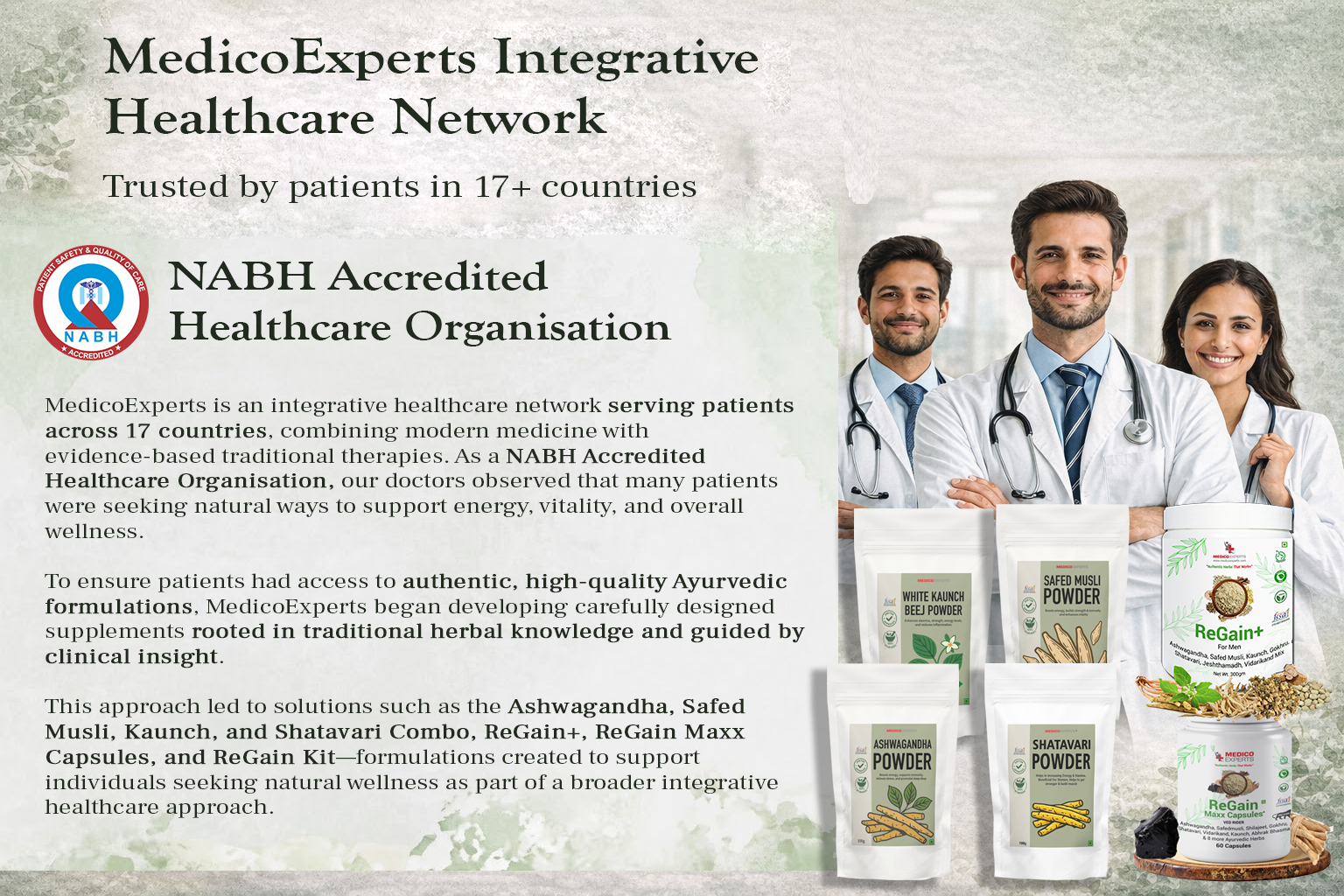 Ashwagandha Powder, Safed Musli Powder, White Kaunch Beej, Shatavari Combo pack | Pure & Natural | For Energy & Natural Immunity | 100gm x4 (100gm each)