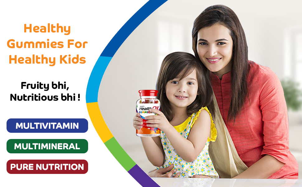 Health Ok Mankind Gummies (Bottle of 30 Gummies), Multivitamin and Multimineral for Kids, Supports Normal Growth, Healthy Immune system and Brain Function, for 7 -17-year-old