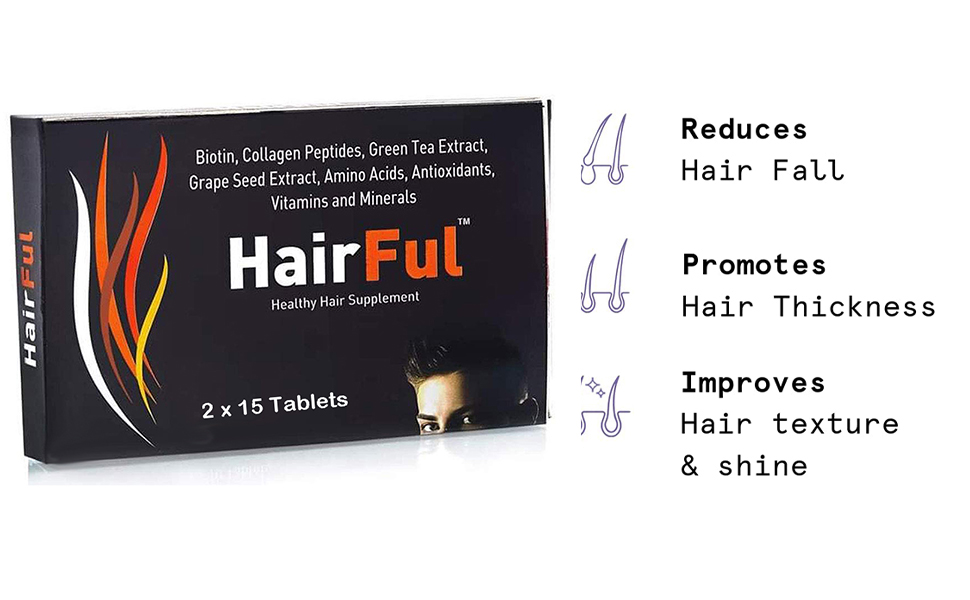 HairFul Healthy Hair Supplement 30 Tablets (Pack of 2 X 15)