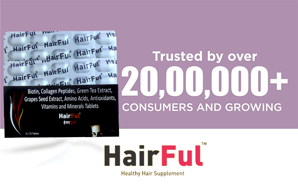 HairFul Healthy Hair Supplement 30 Tablets (Pack of 2 X 15)