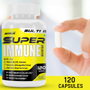 NutriJa Super Immune Booster - D3, Zinc, B6, B12, Supplement (120 Capsules)