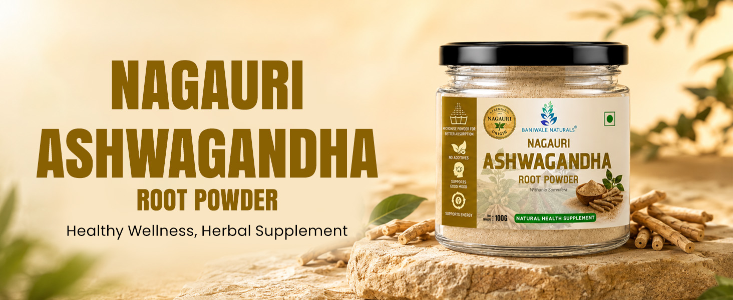 Ashwagandha Powder 100g | Pure Ashwagandha Root Powder | No Additives, No Preservatives | Supports Stress Relief, Energy, Stamina & Daily Wellness