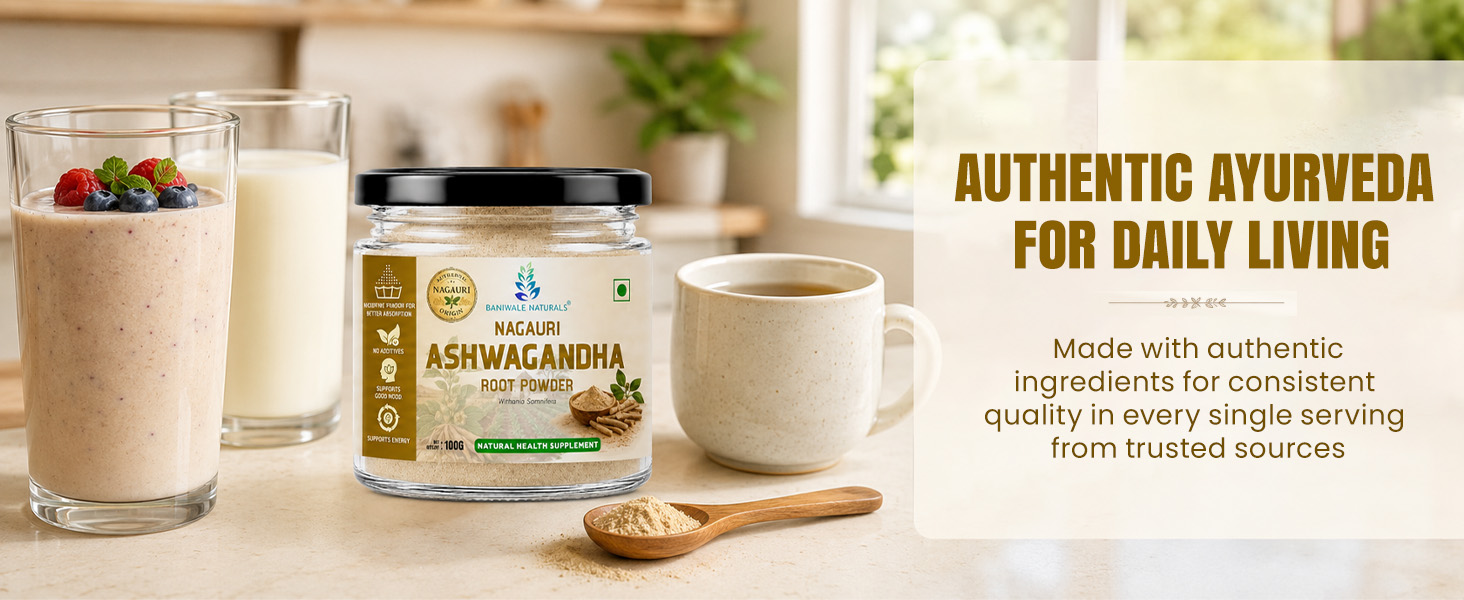 Ashwagandha Powder 100g | Pure Ashwagandha Root Powder | No Additives, No Preservatives | Supports Stress Relief, Energy, Stamina & Daily Wellness