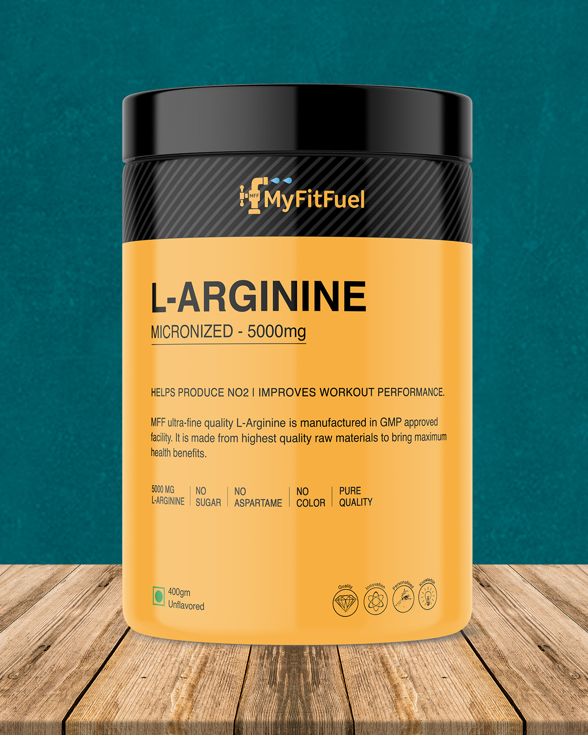 MyFitFuel L-Arginine 100 gm (0.22 lbs) Unflavoured