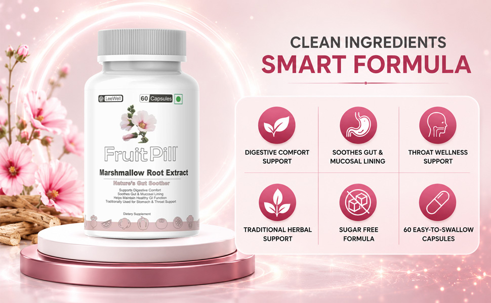 (LeeWell) Marshmallow Root Extract Supplement - 60 Capsules