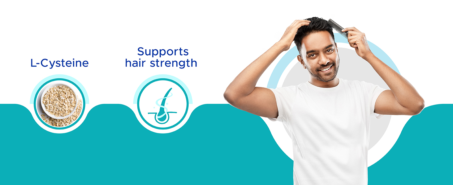 Wellman Hairfollic Hair supplements for Men with zinc, selenium, lignans that supports hair growth, provide strength to hair roots | vegetarian 30 tablets
