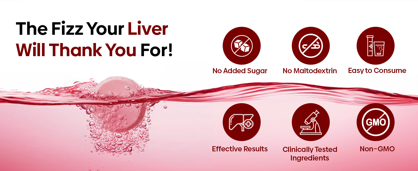 Muditam Ayurveda Liver Fix - Daily Liver Cleanser Drink 120 Tablets | Ideal For 2 Months | Milk Thistle Tablets in Effervescent form | Helps in Fatty Liver