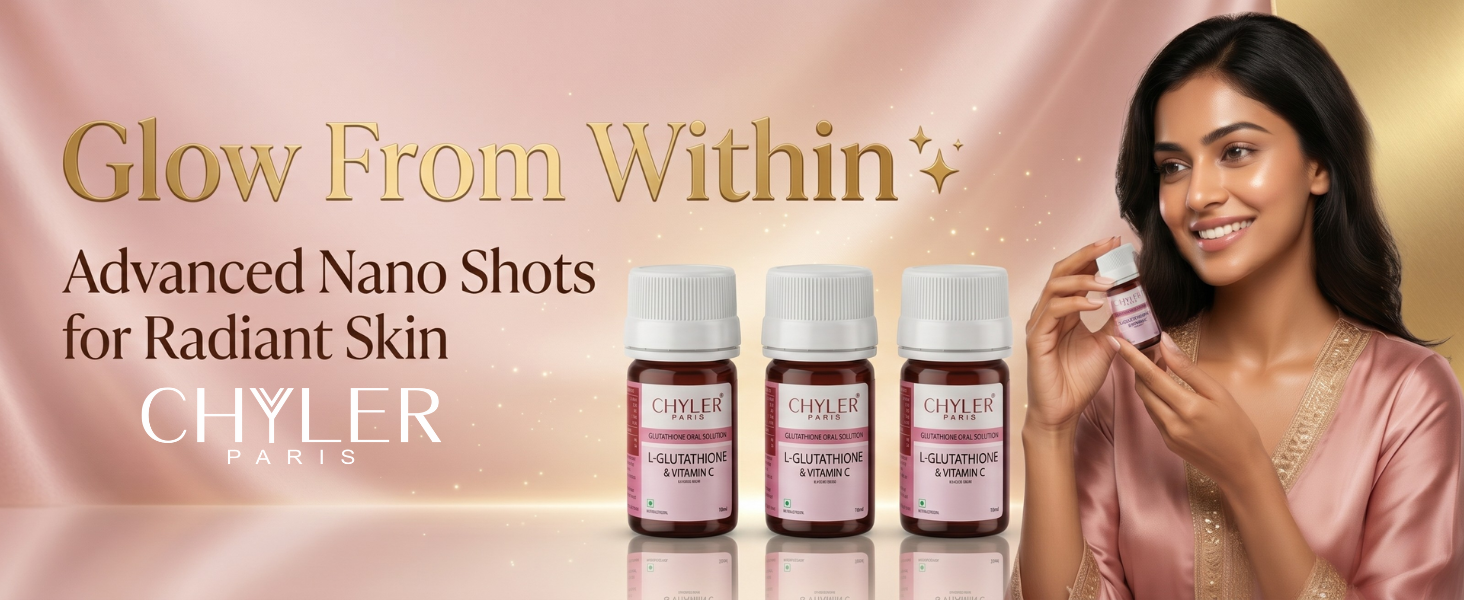 L-Glutathione 500mg Nano Shot with Vitamin C 40mg | Skin Brightening & Glow Drink | Reduces Pigmentation & Dark Spots | Antioxidant Skin Support | 4 x 10ml