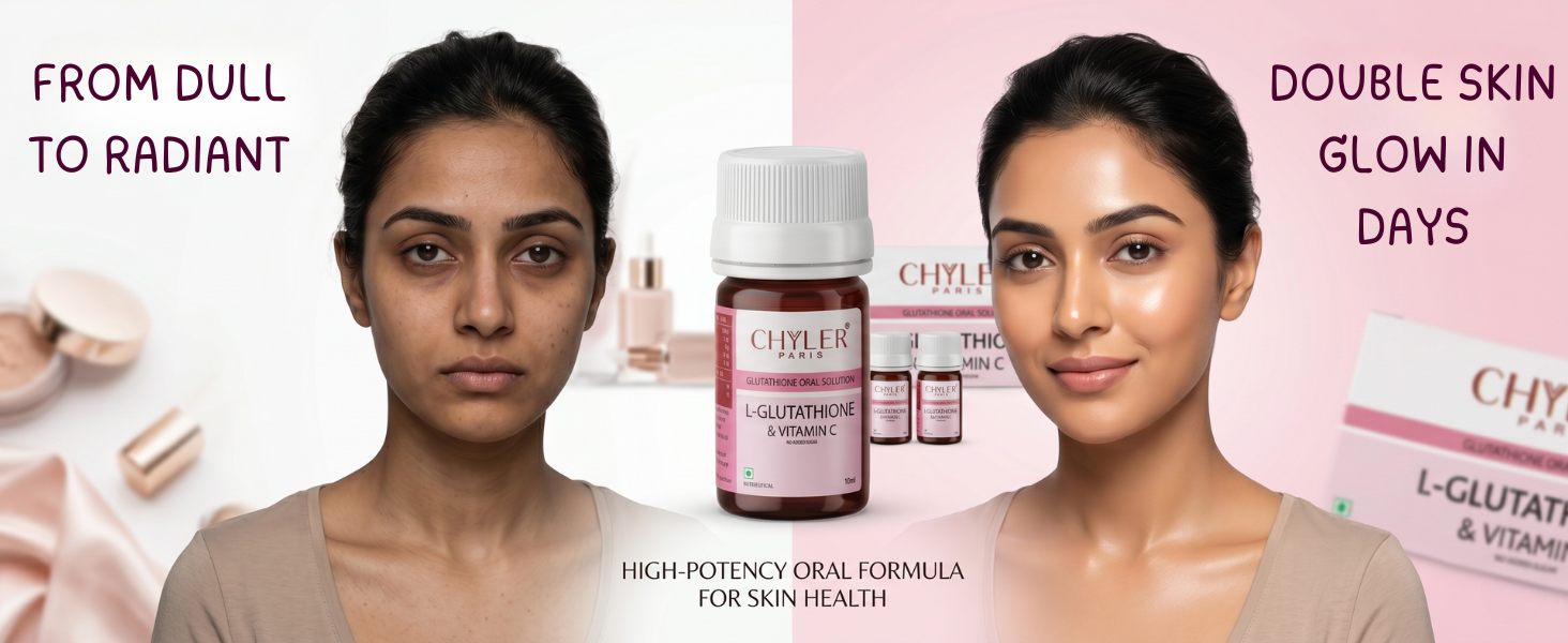 L-Glutathione 500mg Nano Shot with Vitamin C 40mg | Skin Brightening & Glow Drink | Reduces Pigmentation & Dark Spots | Antioxidant Skin Support | 4 x 10ml