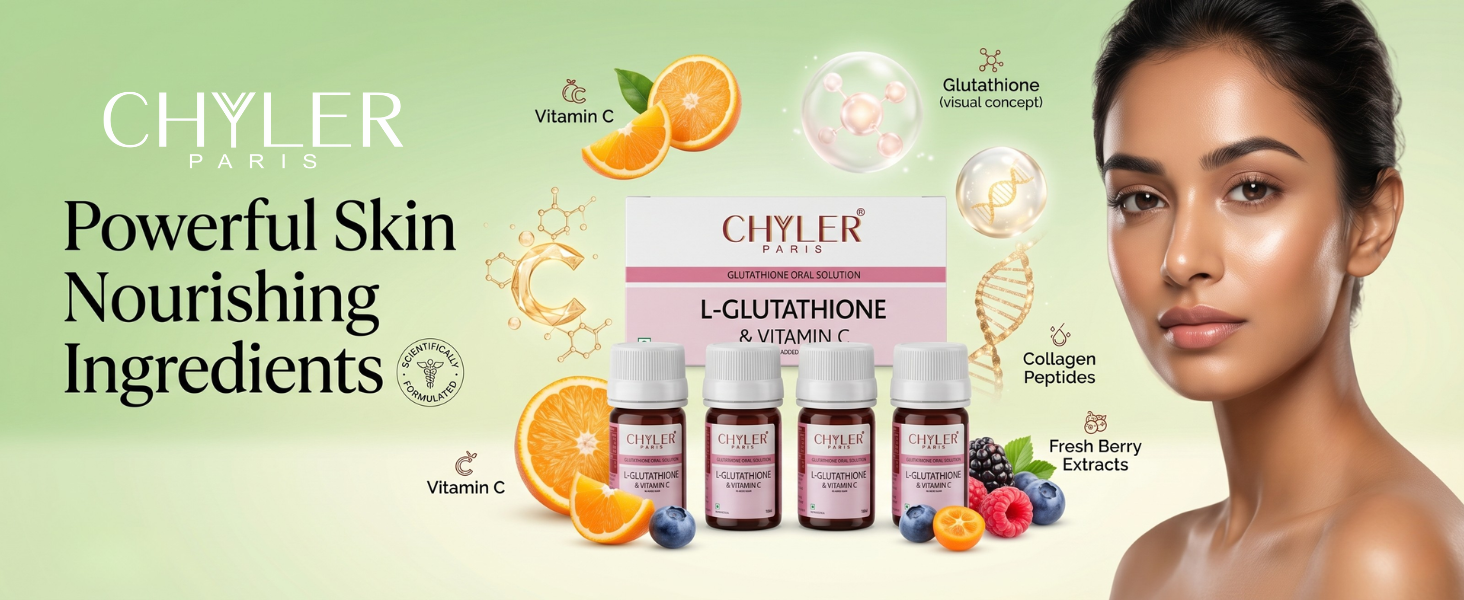 L-Glutathione 500mg Nano Shot with Vitamin C 40mg | Skin Brightening & Glow Drink | Reduces Pigmentation & Dark Spots | Antioxidant Skin Support | 4 x 10ml