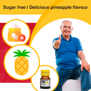 Bon Dk Shot Sugarfree Vitamin D3 Oral Solution(8 Shots Of 5Ml Each) Sugar Free Shot With Pineapple Flavour,Liquid Syrup, 1 Count