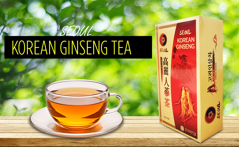 SEOUL Imported & Orignal korean ginseng tea | Ginseng roots granuals, Sugar | Modern taste | 3g X 30bags (90g) Pack