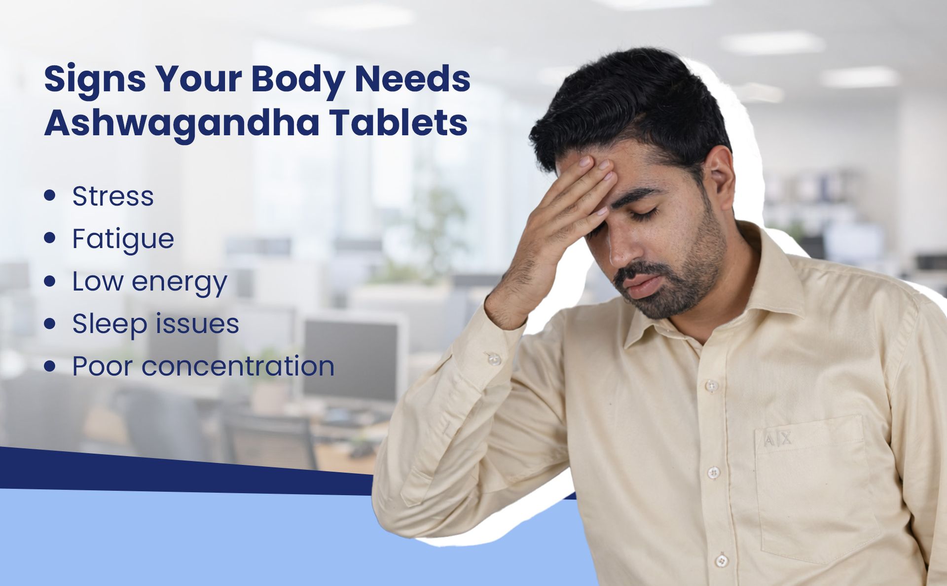 Leeford Ashwagandha 60 Tablets | Pure Ashwagandha Root Extract Ayurvedic Revitalizer Tablets | Stress Relief, Energy & Recovery Support for Men and Women