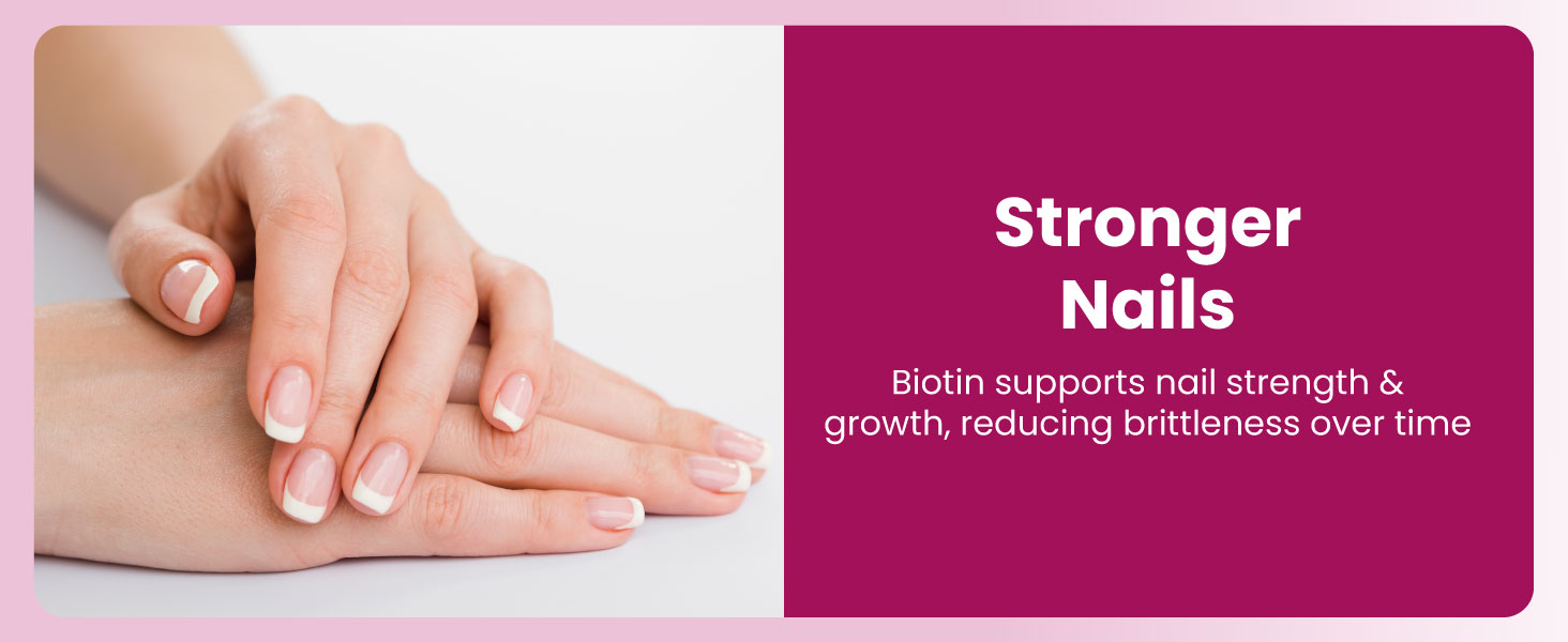 ZEROHARM Biotin Tablets for Hair Growth - 10000 mcg Vitamin B7 - Plant-Based Supplement Supports Hair Growth, Skin Hydration & Nail Strength For Men & Women - Sesbania Grandiflora - 60 Tablets