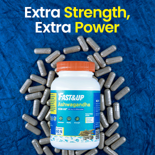 Fast&Up 500mg KSM-66® Ashwagandha – World's Best Ashwagandha (60 Capsules) for Extra Strength & Power | Stress Relief | Natural Vitality Booster | Pure & Potent
