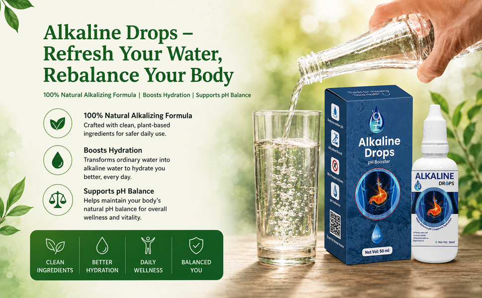 H4O pH-Booster Alkaline Mineral Drops (50 ml) (Pack of 2) | Contains Antioxidants | Provides Hydration, reduces acidity and makes you active and alert | Alkaline Drops for 1000 glasse s of water.