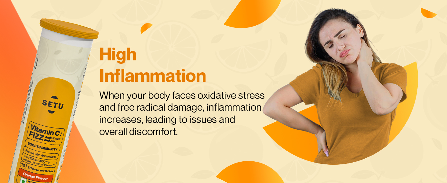 Setu Vitamin C: Fizz (15 Effervescent Tablets X 2) | Supplements for Women & Men | Antioxidant-Rich to Helps Boost Immunity in Adults With Vitamin C Complex, Amla & Zinc (Orange)