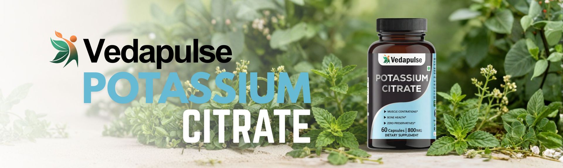 Potassium Citrate Capsules | Health Supplement | 800 mg Elemental Potassium per Serving | 60 Capsules