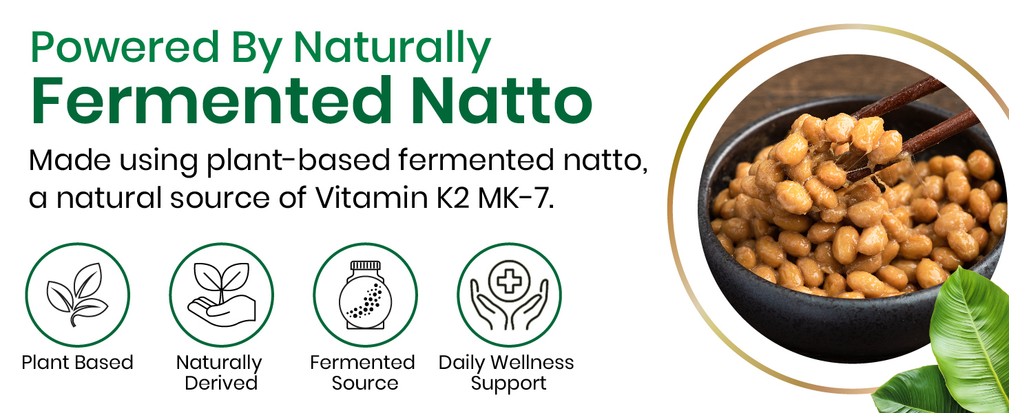Vlado's Himalayan Organics Vitamin K2, MK -7 55Mcg Supplement I Plant-Based K2 I Supports Stronger Bone & Heart Health I vitamin k2 mk7 for Men & Women - 120 Veg Capsules