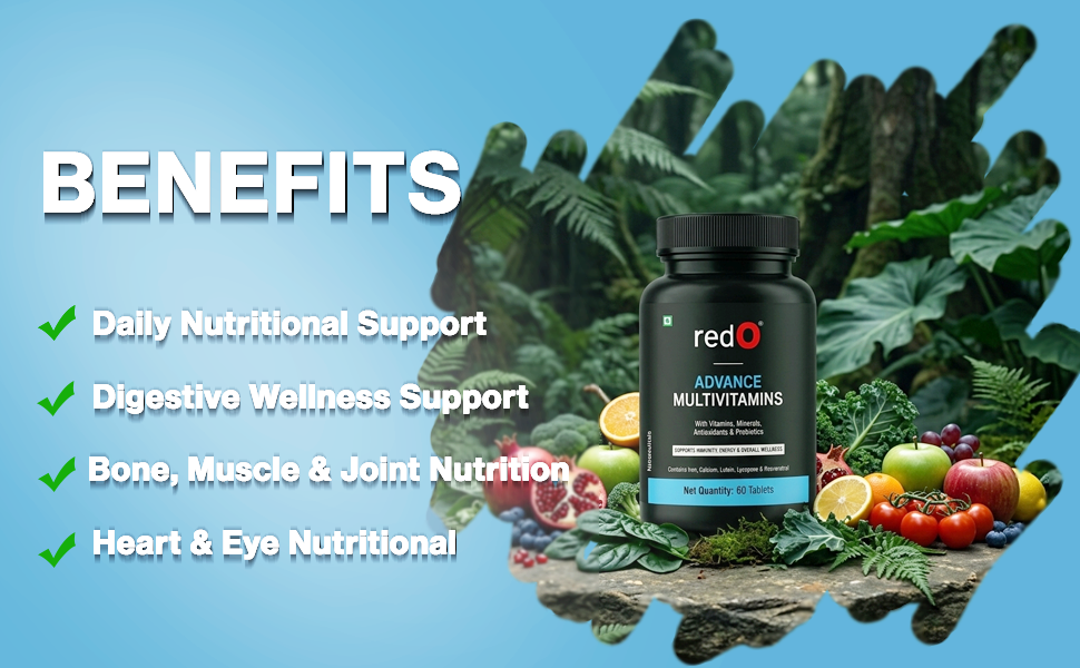 redO Advanced Multivitamin Energy Wellness Blend 60 Tablets