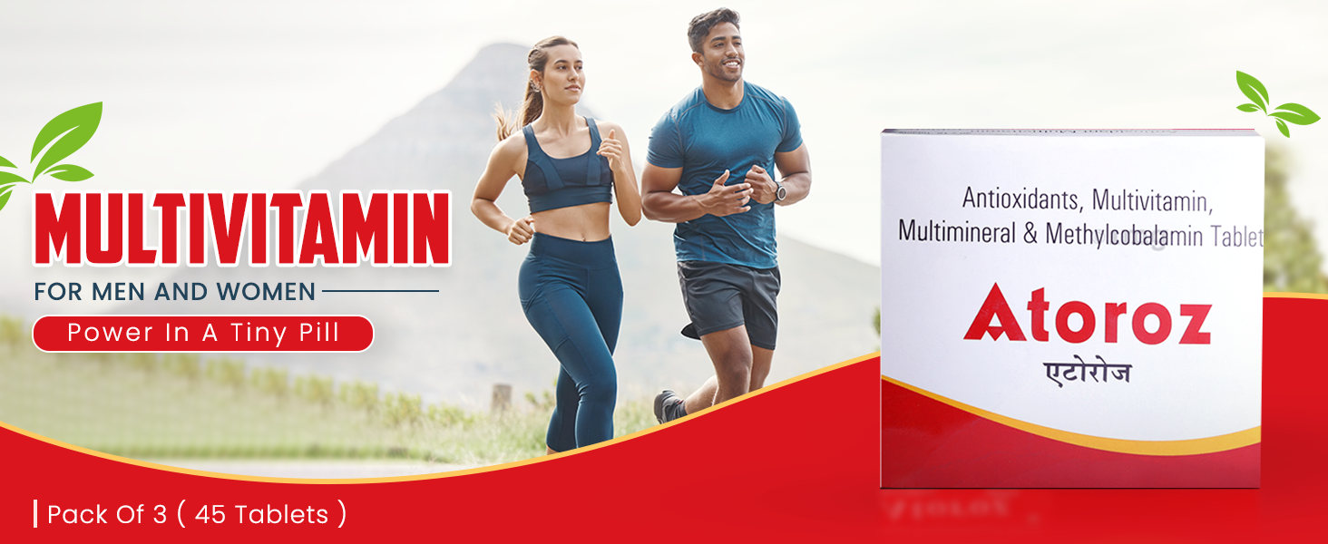 Multivitamin for Men and Women Daily Multivitamins & Multiminerals with Vitamin B12, Zinc & More Essential Vitamins for Men(Pack Of 3) 45 Tablets