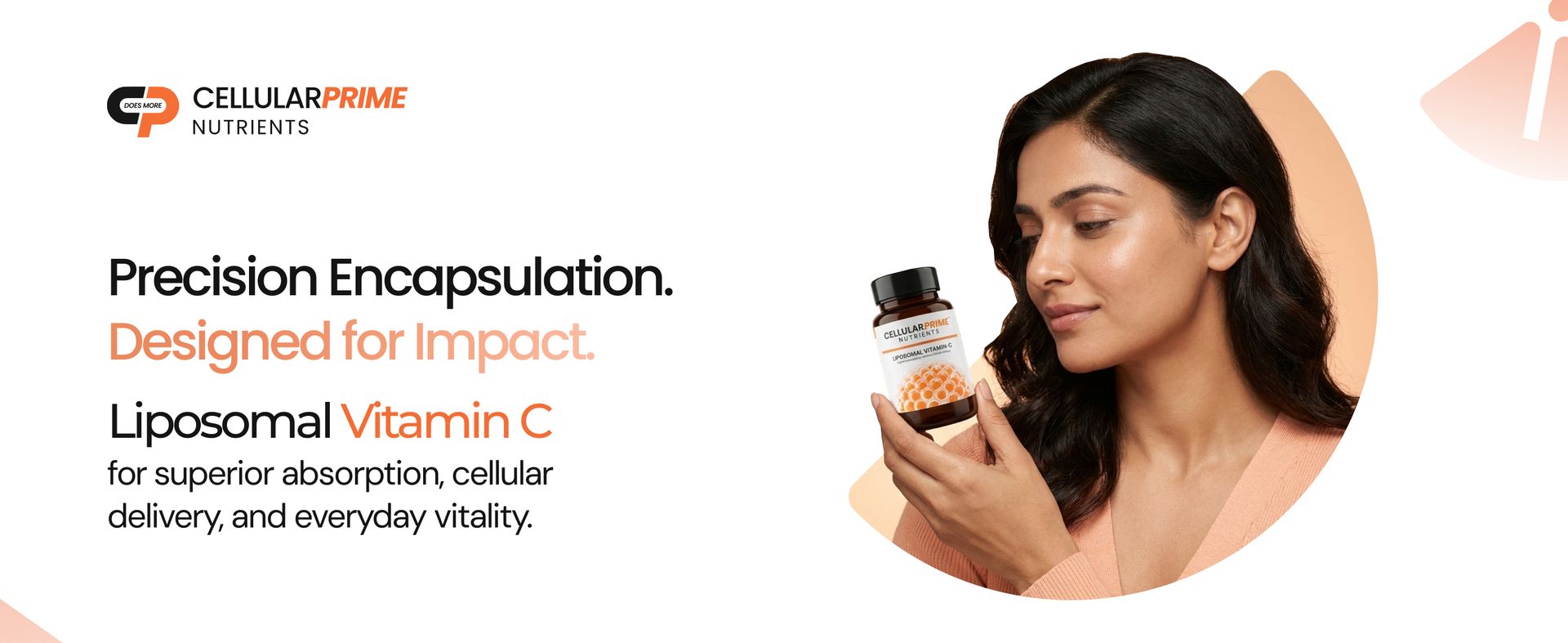 Cellular Prime Liposomal Vitamin C 80mg Capsules (90 Capsules) | TEM-Verified | 4x Higher Absorption | Collagen, Skin Glow & Immunity Support | Vegan HPMC | No Gluten