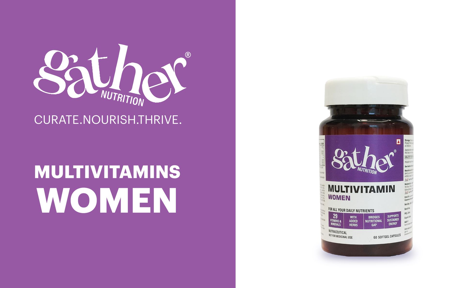 Multivitamin Capsule for Men & Women | Vitamins, Minerals, Calcium and B complex | 60 Capsules (Pack of 2)