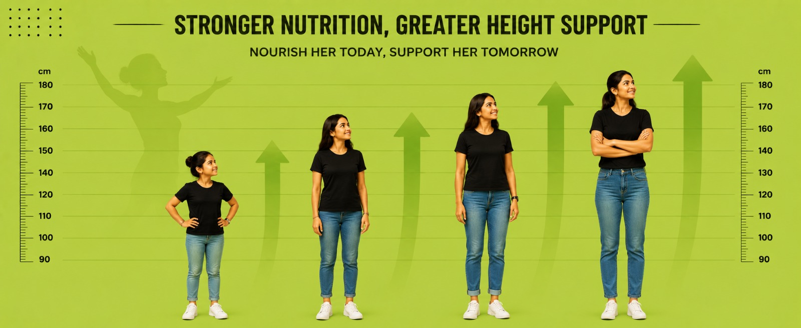 HXN Height Growth Supplement for Women – with Essential Amino Acids, Calcium, Vitamin D3 & Superfoods for Bone Health & Growth Support – 60 Tablets
