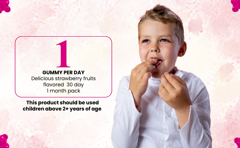 Kids Multivitamin Gummies - 30 Count Strawberry Flavor - Immune, Brain & Muscle Support with Veg Omega-3, Zinc, No Added Sugar, Gluten-Free, Soy-Free - For Kids 2+ Years” Pack of 2 *30 - (60 Gummmies)