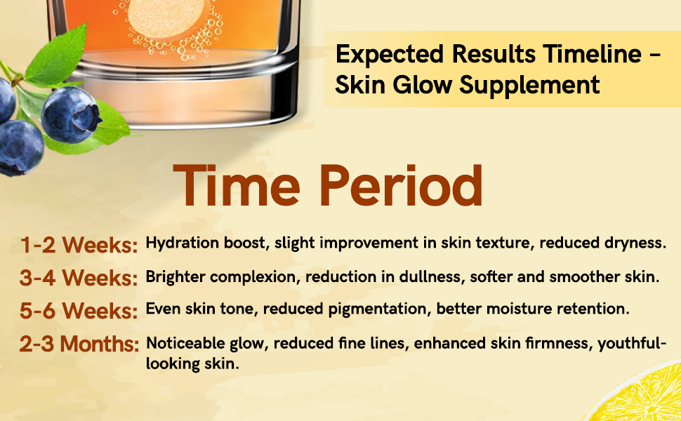 NUTRiHERBS Skin Glow with L-Glutathione Effervescent Tablets | Plant Based Collagen Booster & Vitamin C Supplement for Radiant Skin & Hair (15 Tablets, Zesty Orange)