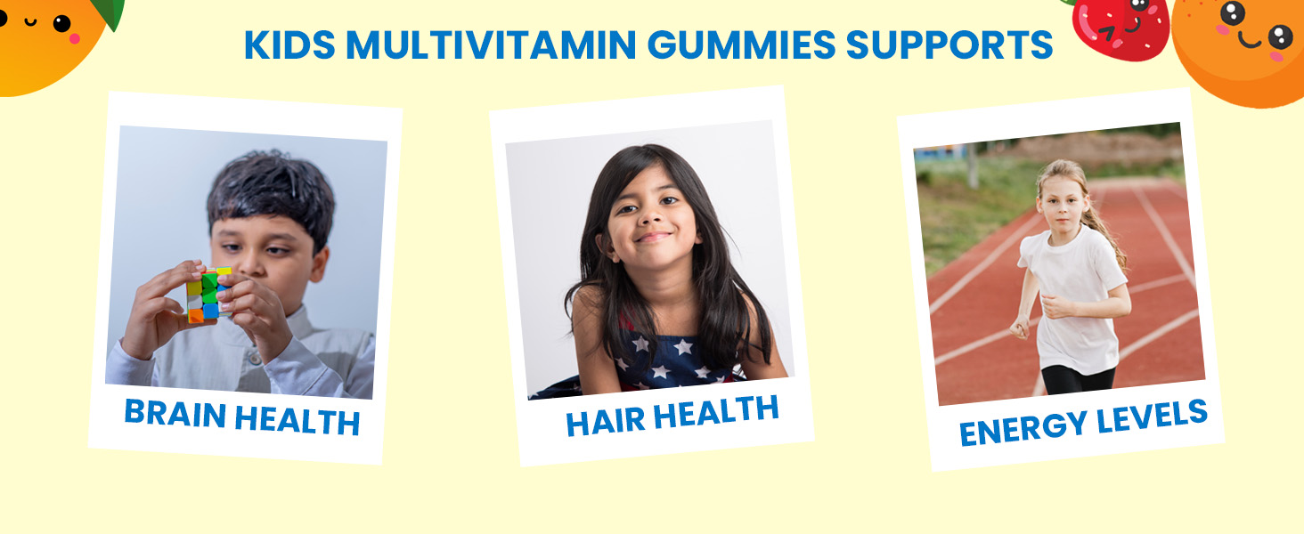Carbamide Forte Multivitamin for Kids & Adults with Superfoods | Multivitamin Gummies for Kids Packed with 20 Nutrients | 60 Gummy Bear (Pack of 2)