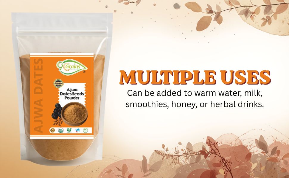 Ajwa Dates Seed Powder (200Grm) | Date Seeds Powder|Natural Herbal Supplement | By G7 Grains