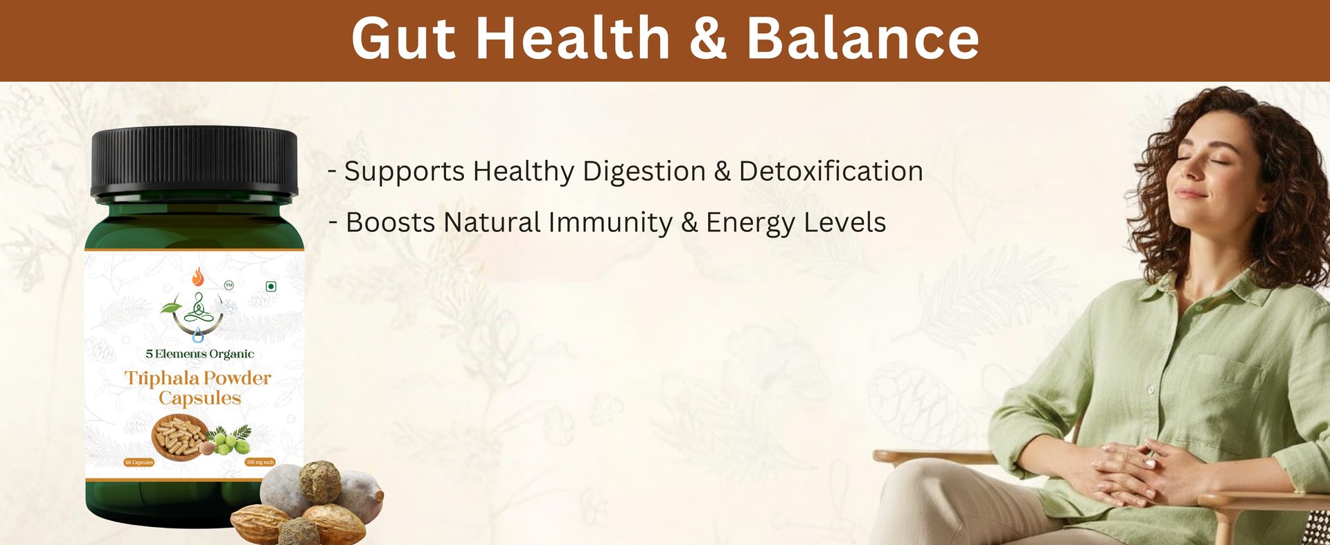Triphala Capsules 500mg | 60 Veg Capsules | Digestive Wellness & Gut Health Support | Plant-Based | Gluten Free & Non-GMO Pack of 1