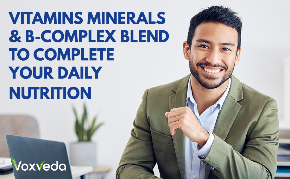 Voxveda's Multivitamin for Men with Probiotics - 72 Ingredients | Multivitamin Tablet with Ginseng, Vitamin, Minirals, Aswagandha, Biotin (120 Veg Tablets)