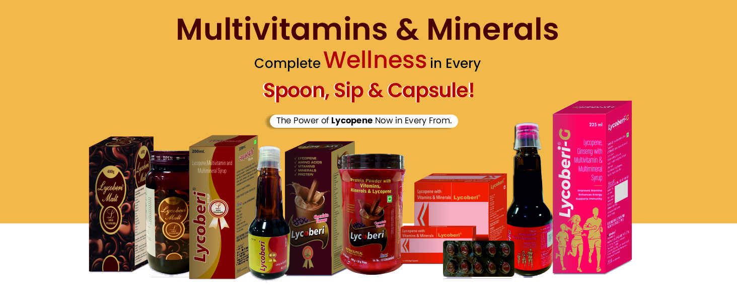 Lycoberi Syrup Daily Multivitamin for Women and Men with Essential Vitamins and Minerals for Improved Energy, Focus Supports Immunity and Growth health (1 PC) 200 ML